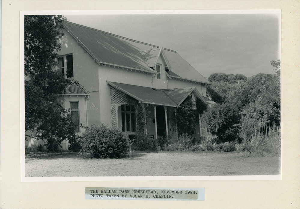 The Ballam Park homestead, November 1984 