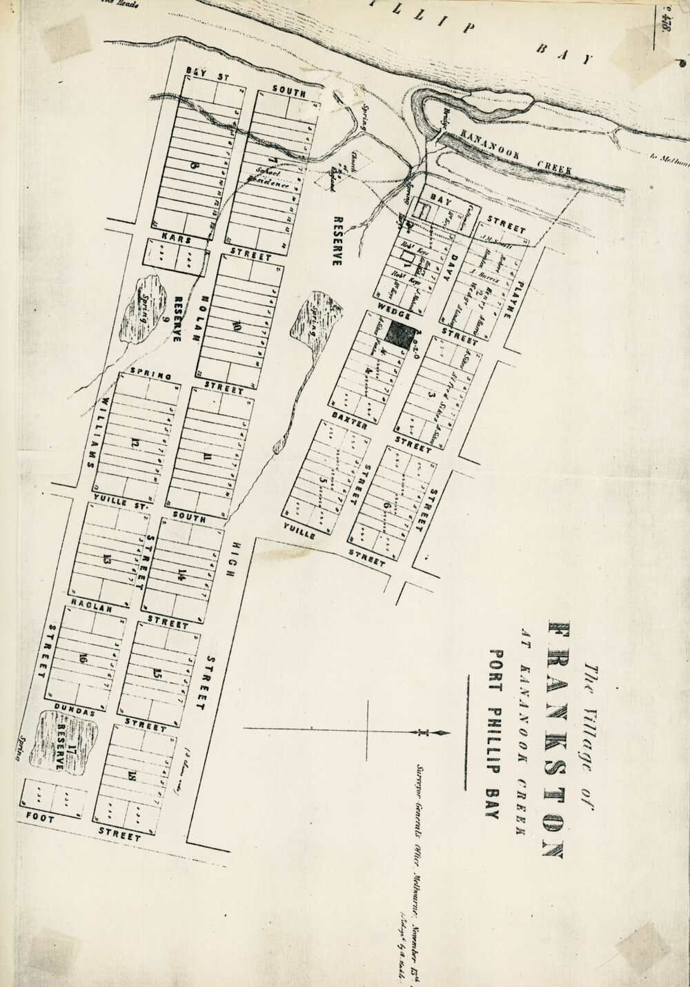 The Village of Frankston at Kananook Creek, Port Phillip Bay, 1856 