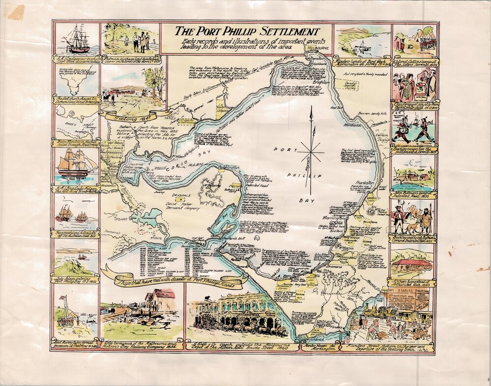 The Port Phillip settlement  : early records and illustrations of important events leading to the development of the area