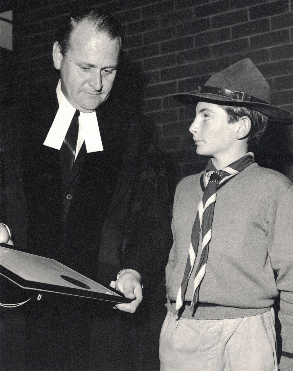 Councillor with scout