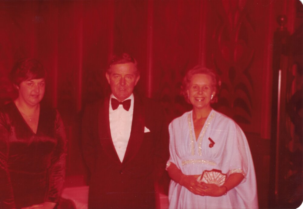 Frank Wilkes with daughter and Sue Mair