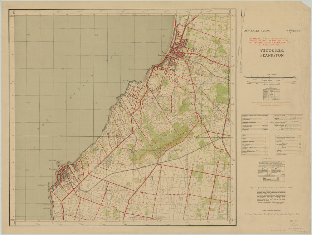 Australia 1:25 000. No. 859-4, zone 7, Victoria,&nbsp;Frankston