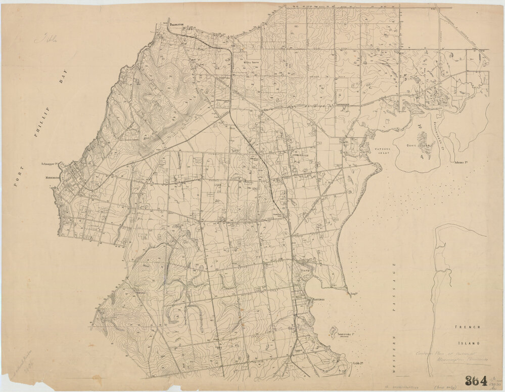 Contour plan of portion of Mornington Peninsula