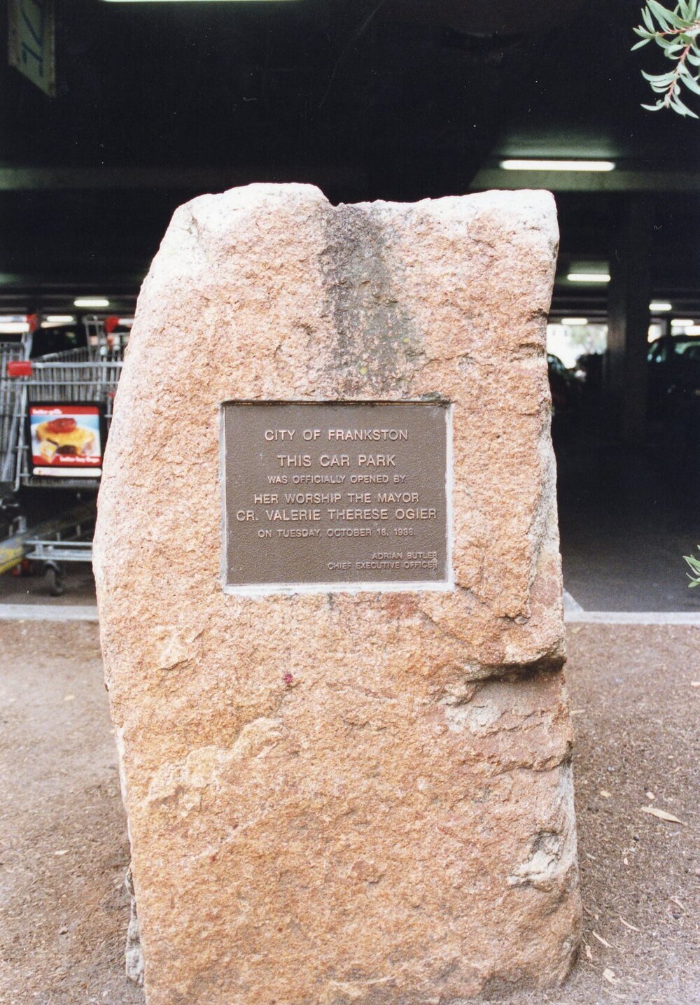 Plaque Beach Street North Car Park