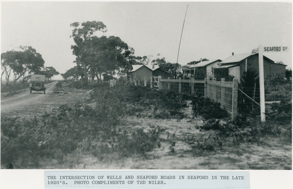 The intersection of Wells and Seaford Roads in Seaford in the late 1920's 
