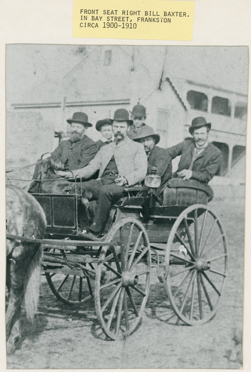 Bill Baxter in Bay Street Frankston, circa 1900-1910
