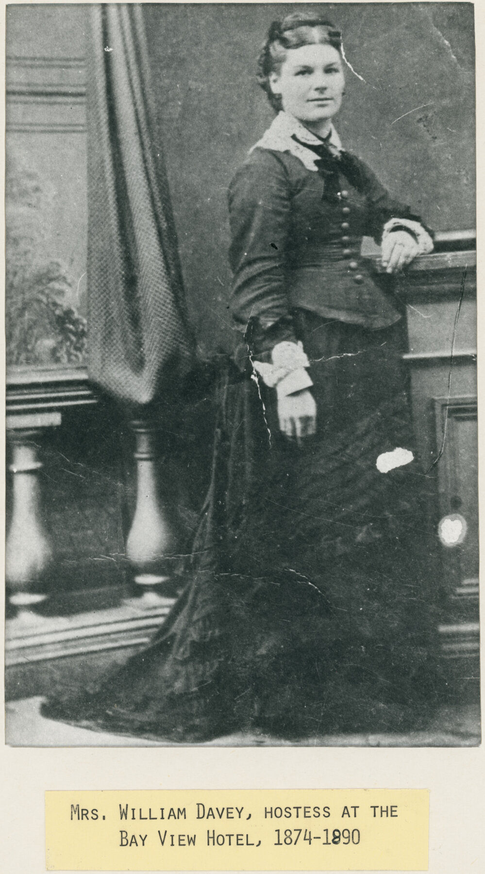 Mrs William Davey, Hostess at the Bay View Hotel, 1874-1890 