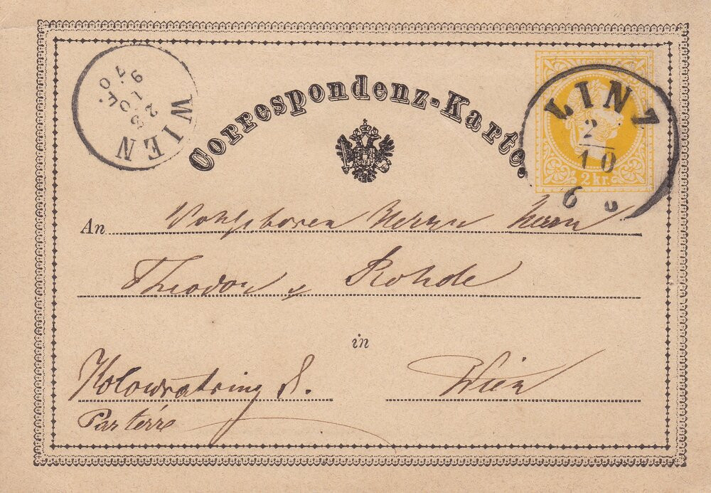 Original Correspondenz-Karte