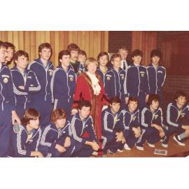 Cr. Ward with Romanian soccer team