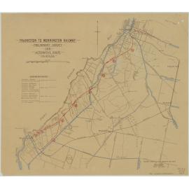 Frankston to Mornington railway: preliminary survey for alternative route via Mt. Eliza