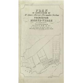 Plan of subdivision of Mr. James Davey's pre-emptive section at Frankston