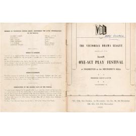 One Act Play Festival (7th) - Victorian Drama League