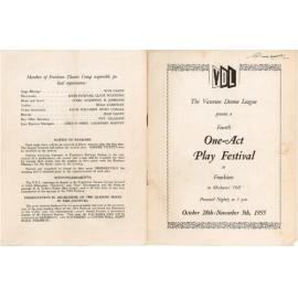 One Act Play Festival (4th) - Victorian Drama League