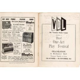 One Act Play Festival (3rd) - Victorian Drama League