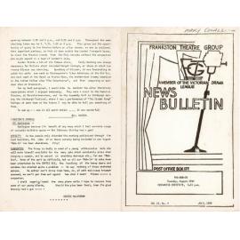 News Bulletin - Frankston Theatre Group - 1958 - July