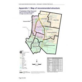 Map of recommended structure: Frankston City Council 2023