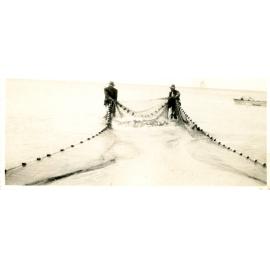 Fishermen at Canadian Bay Beach, 1933
