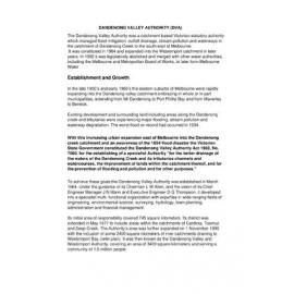 History of the Dandenong Valley Authority, 1963-1993