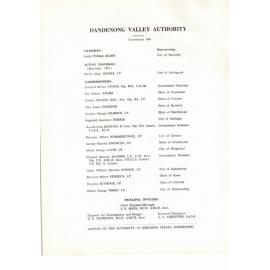 Dandenong Valley Authority holds first meeting