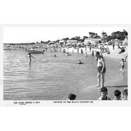 Crowds on the beach, Seaford