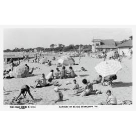 Bathers on beach, Frankston