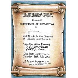 Gail Dudeck - Certificate of Recognition