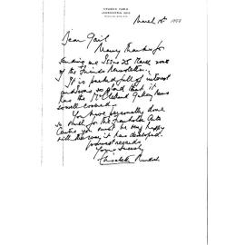 Gail Dudeck - letter of thanks