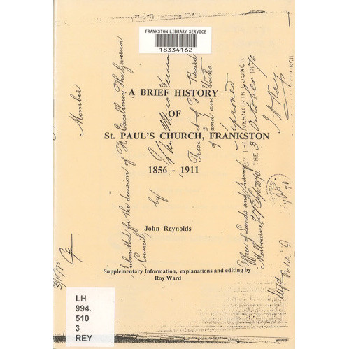 A brief history of St. Paul's Church, Frankston, 1856-1911 