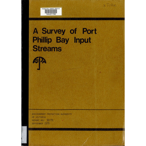 A survey of Port Phillip Bay input streams 