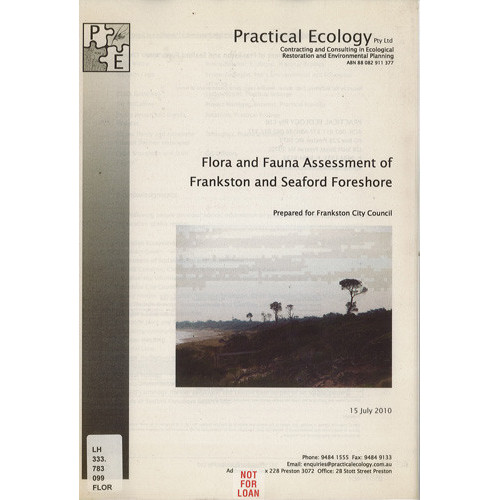 Flora and fauna assessment of Frankston and Seaford Foreshore 