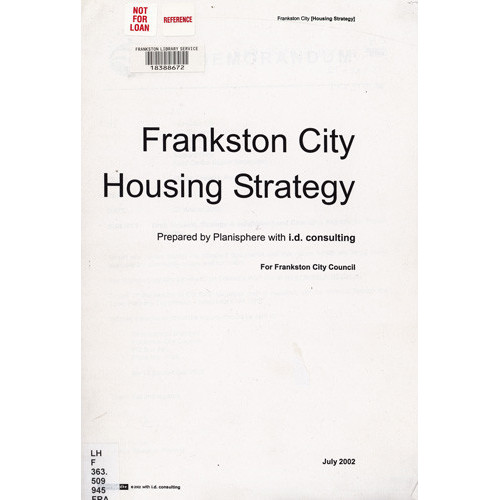 Frankston City housing strategy 