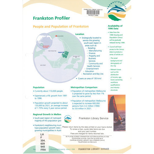 Frankston profiler : people and population of Frankston 