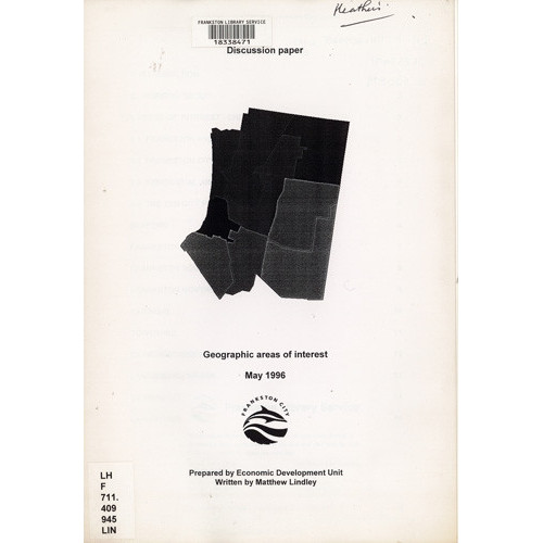 Geographic areas of interest, May 1996 : discussion paper 