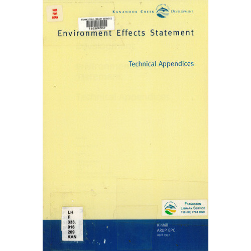 Kananook Creek development : environmental effects statement : technical appendices 