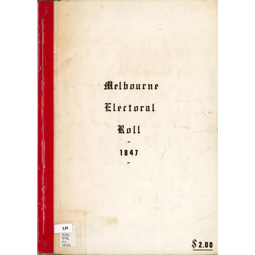 Melbourne electoral roll, 1847 