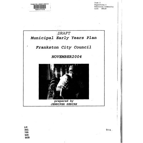 Municipal early years plan : draft 