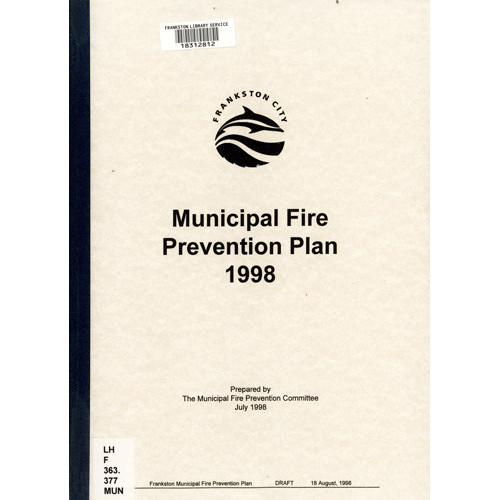 Municipal fire prevention plan 1998 