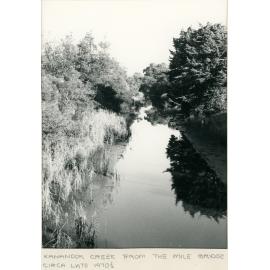 Kananook Creek from The Mile Bridge, late 1970's. 