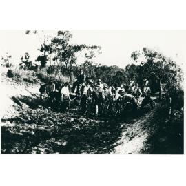 Road making, believed to be at Langwarrin, circa early 1900's 