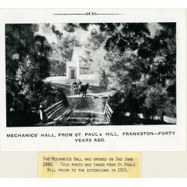 Mechanics' Hall, Frankston early 1900's 