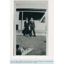 Mr. and Mrs. Norman Legge, circa 1940 