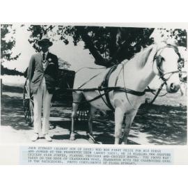 Jack Stewart (eldest son of Dave) with his horse, circa 1920 