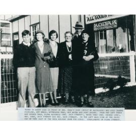 From left George Swan, Flora McDonald (Mrs. Jack Stewart), Hazel Swan (Mrs. George Long), Mrs. Swan, Jack Stewart and Mrs. Dave Stewart 