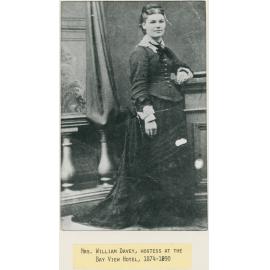 Mrs William Davey, Hostess at the Bay View Hotel, 1874-1890 