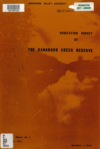 A preliminary vegetation survey of the Kananook Creek reserve 