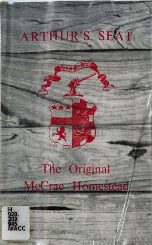 Arthur's Seat the original McCrae homestead 