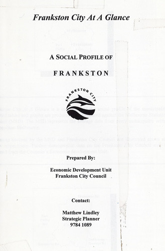 Frankston City at a glance : a social profile of Frankston 