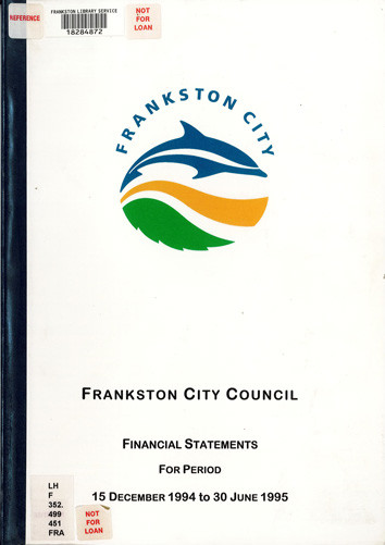 Frankston City Council financial statements for period 15 December 1994 to 30 June 1995