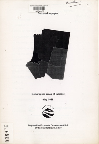 Geographic areas of interest, May 1996 : discussion paper 