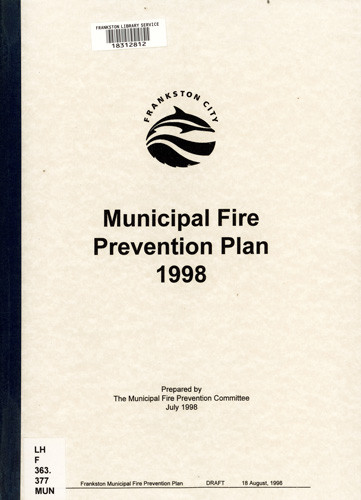 Municipal fire prevention plan 1998 